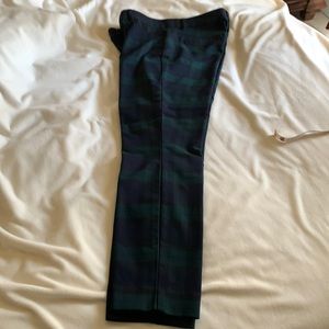 Gap Navy and green plaid pants